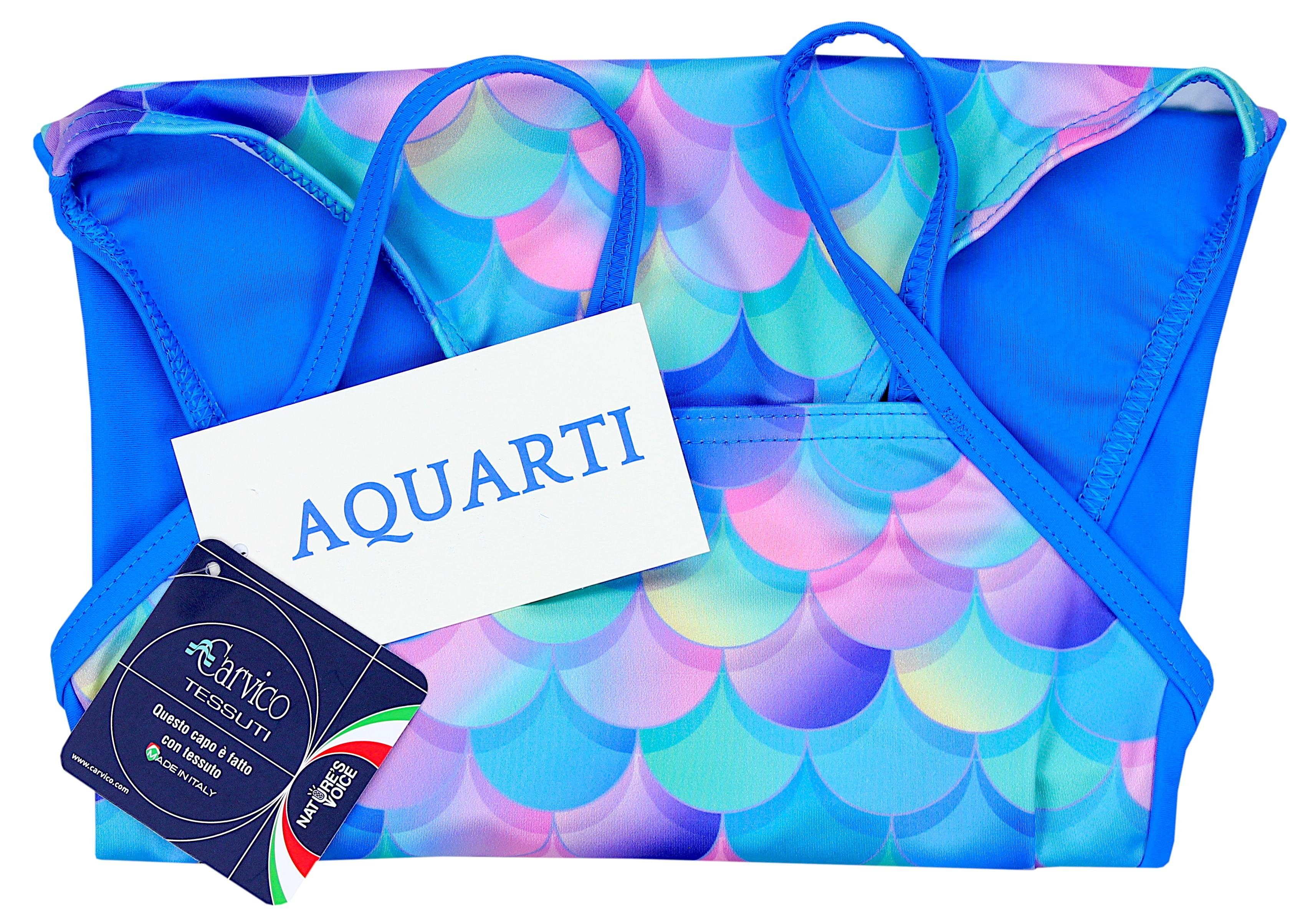 / / Mädchen Meerjungfrau Aquarti Streifen Rosa Badeanzug Aquarti Badeanzug Spaghettiträgern mit Blau Violett