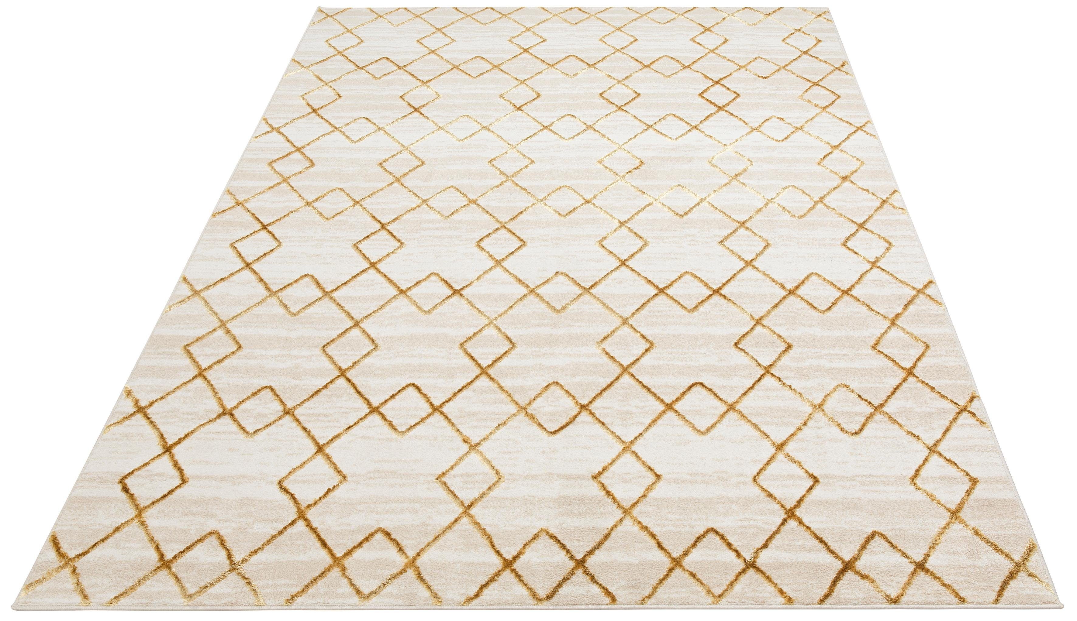 Teppich Mizuna, , rechteckig, Höhe 11 mm, Glanz-Optik, Wohnzimmer