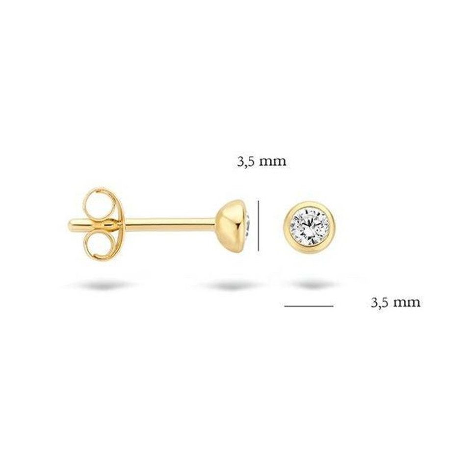 Blush Paar Ohrstecker BLUSH Ohrstecker 14 Karat Gelbgold mit Zirkonia 7214YZI