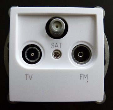 Lichtideen Schalter 7760 Abelka Nuovo weiß 1x Antennendose TV-Radio (Taster, Schalter, Anennendose, Steckdose mit USB lieferbar)
