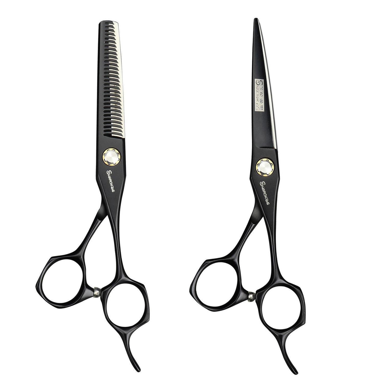 LuxusKollektion Haarschere Friseur Schere 6 Zoll Schwarz Edelstahl
