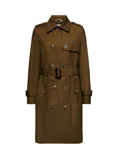 Esprit Trenchcoat Doppelreihiger Trenchcoat mit Gürtel