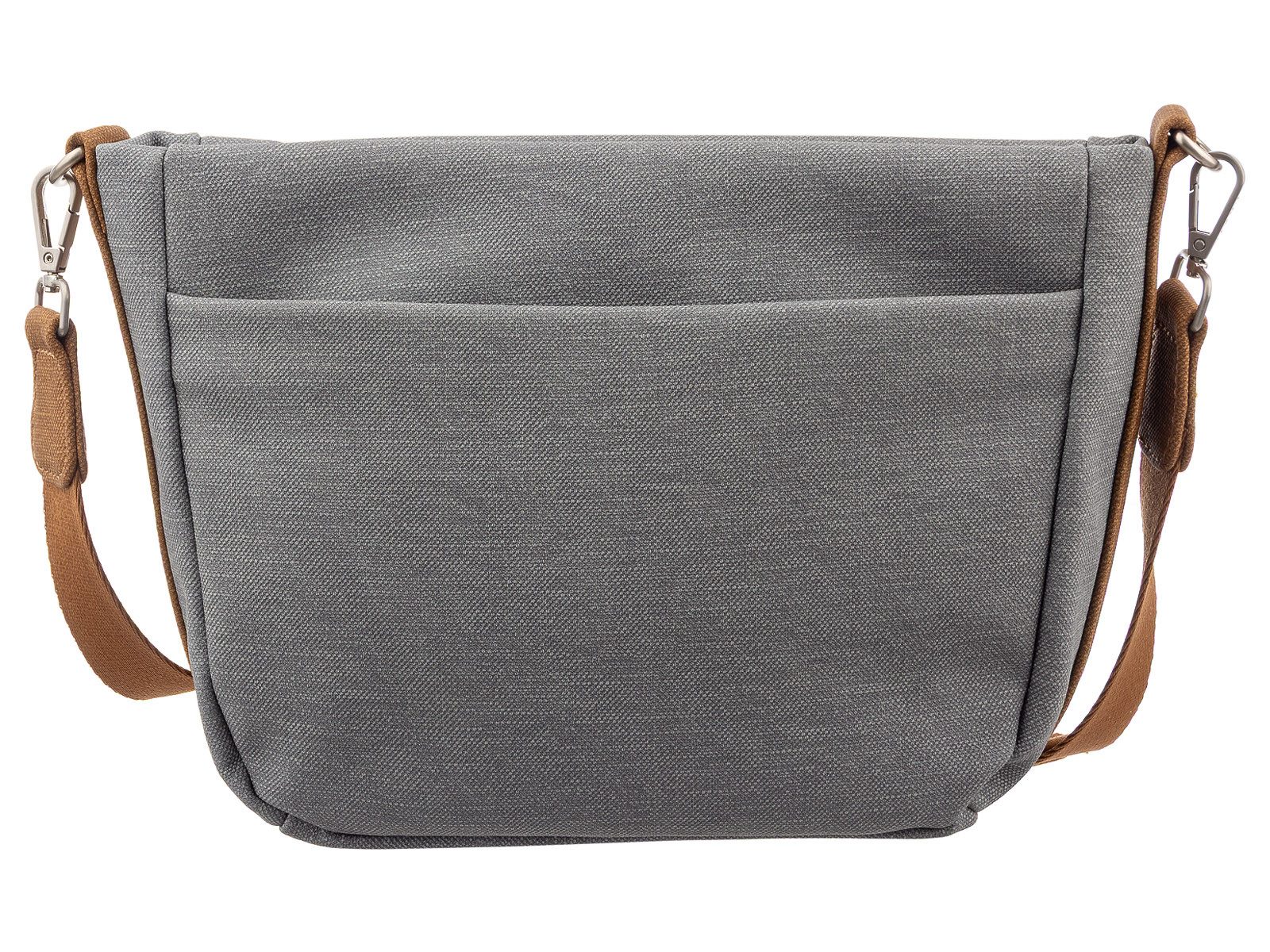 Prato Umhängetasche S048-C Umhängetasche Crossbody Bag mit Reißverschluss & Innenfächern (Stück, 1-tlg., 1), farbliche Akzente