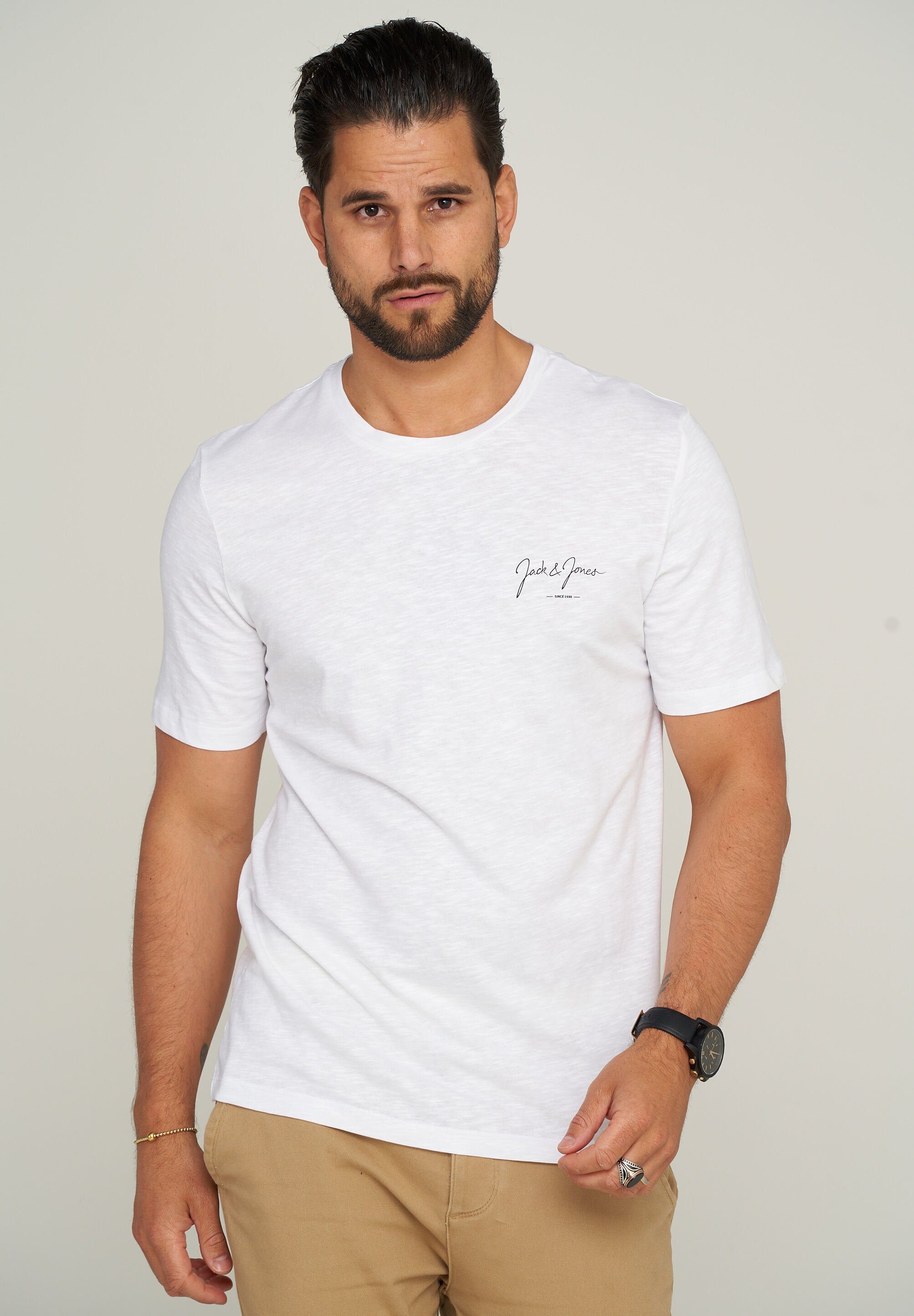 Jack & Jones T-Shirt JJSANCHEZ TEE SS CREW NECK Zeitloses Baumwollshirt mit günstig online kaufen
