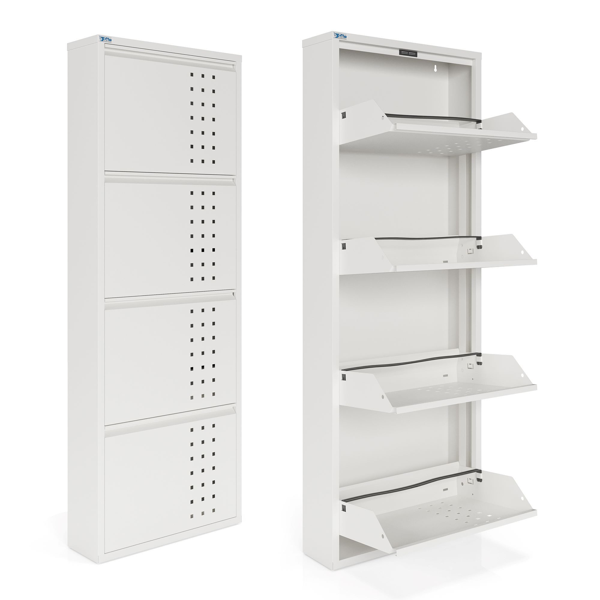 Kaufexpress GmbH Schuhschrank Metall-Schuhregal mit 4 günstig online kaufen