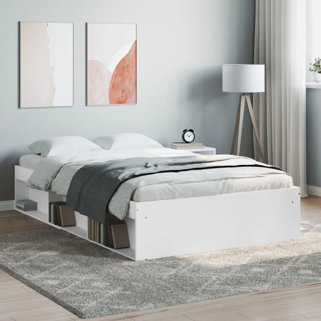 vidaXL Bett, Bettgestell Weiß 120x200 cm günstig online kaufen
