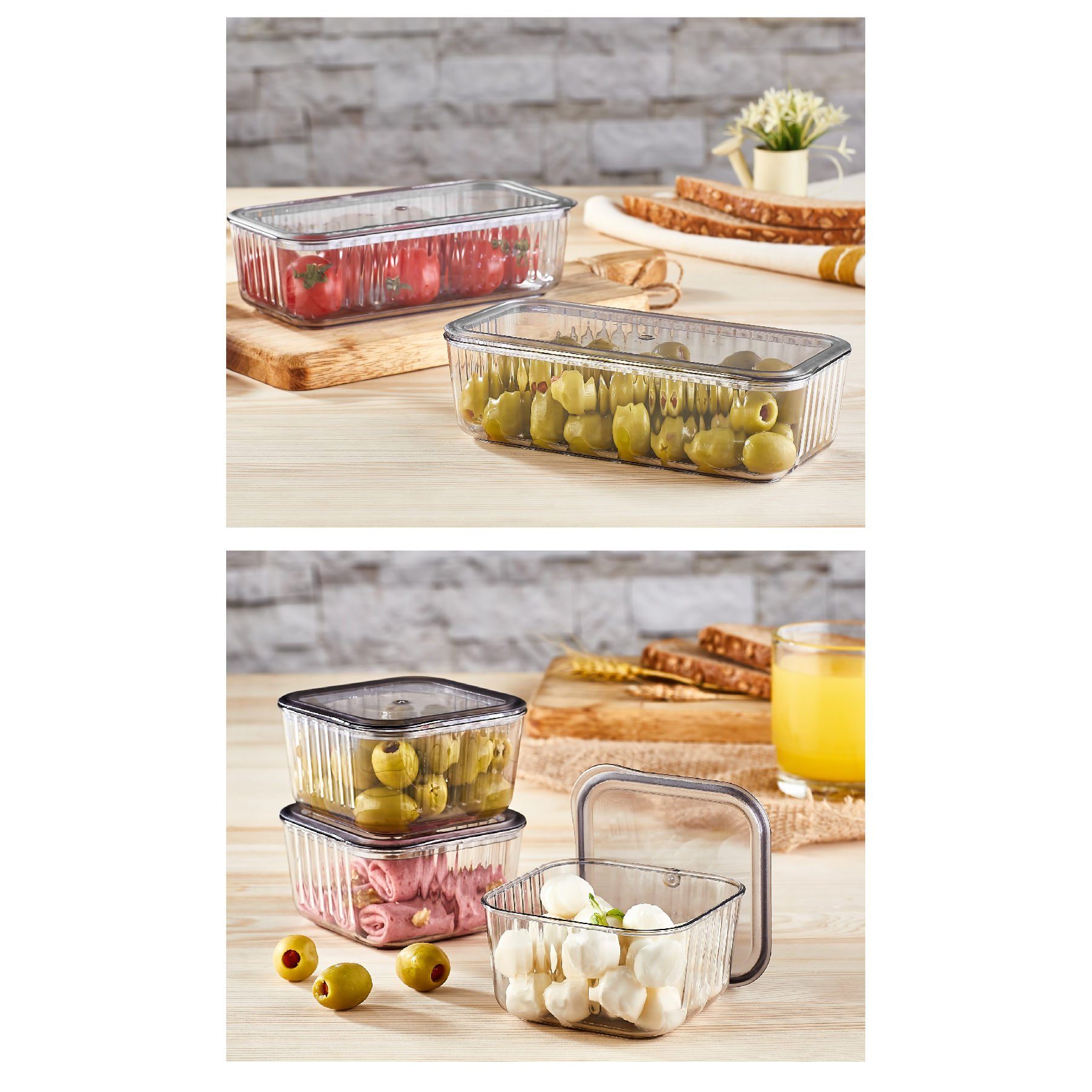 Hermia Concept Vorratsdose 100% PLEXIGLASS, 19 x 37 x 6 cm M1184, (13-tlg)