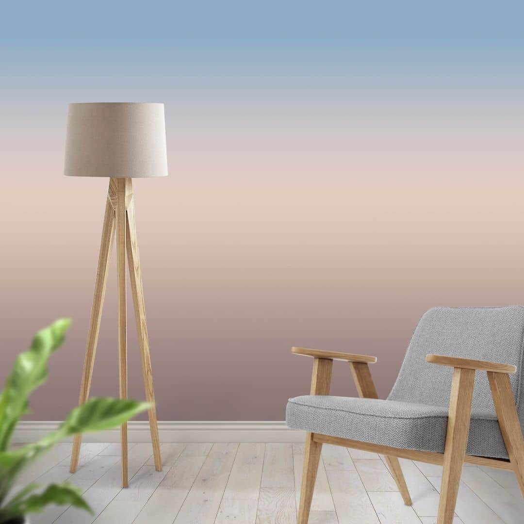 K&L Wall Art Fototapete Große Fototapete Ombre Blau Sonnenaufgang Wohnzimmer Tapete Lila Farbverlauf, Farbverlauf Vliestapete