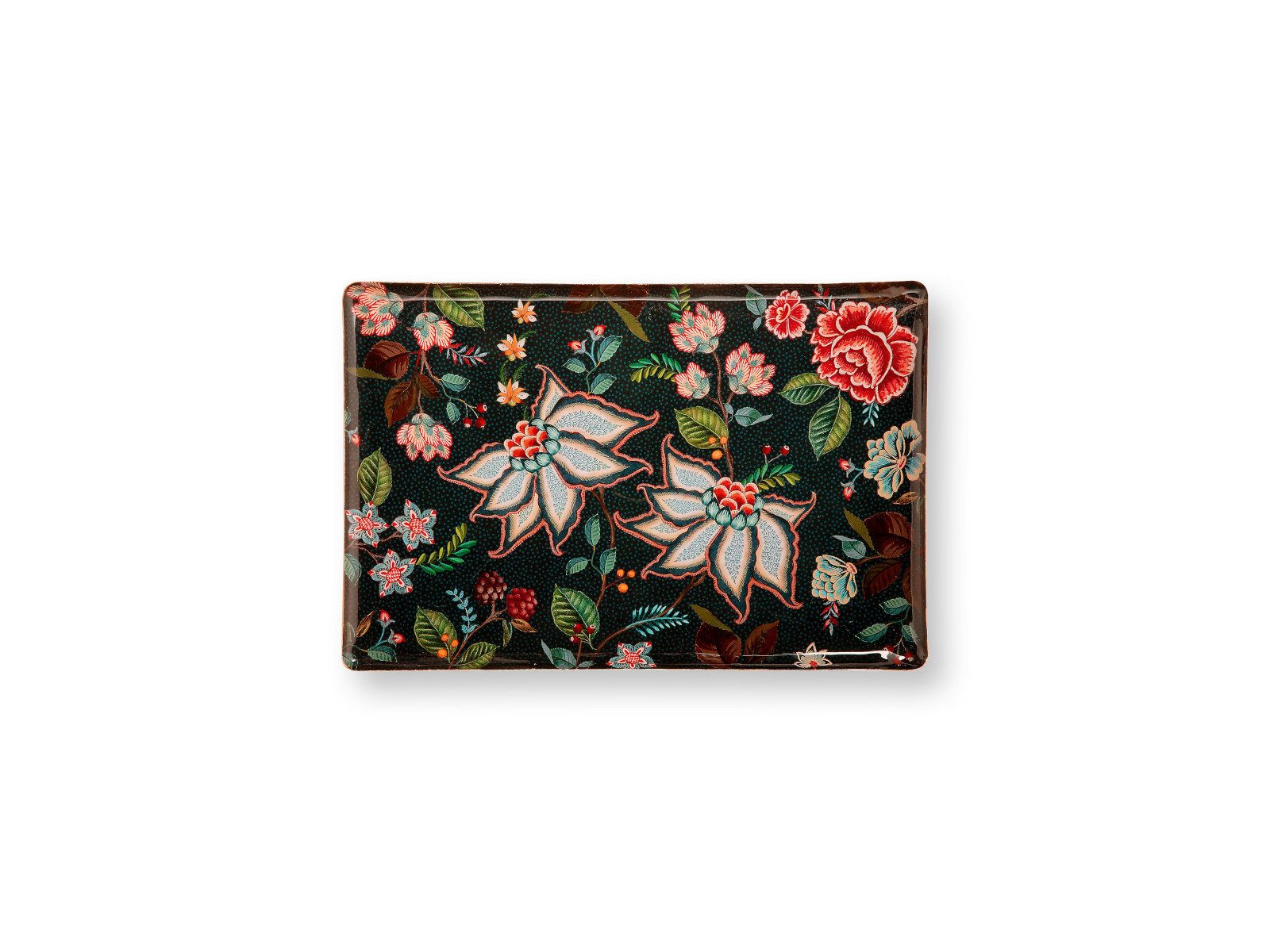 Dekotablett Berry Blues Metalltablett blau 48x32cm