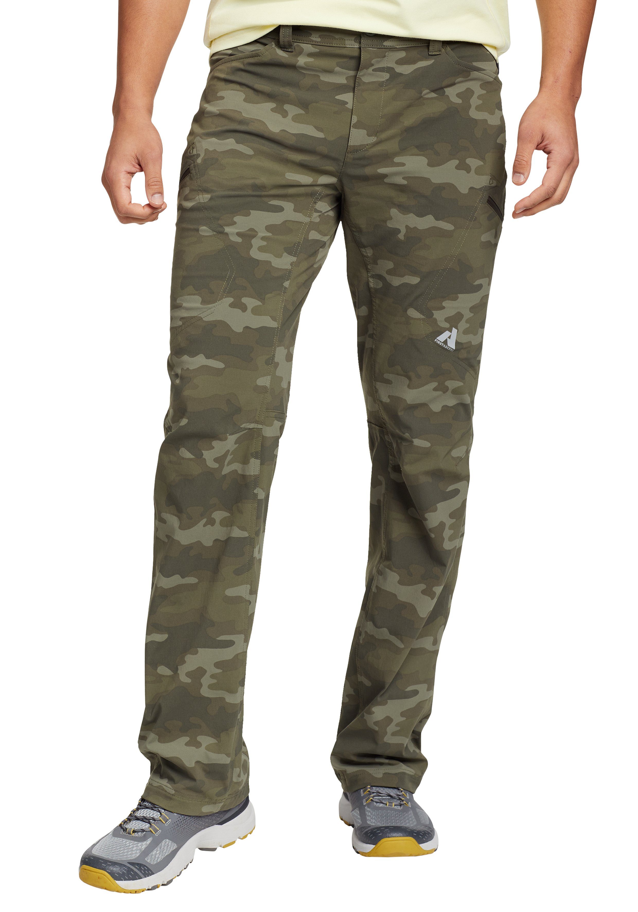 Eddie Bauer Trekkinghose Guide Pro atmungsaktiv und wasserabweisend mit seitlicher Sicherheitstasche Camouflage