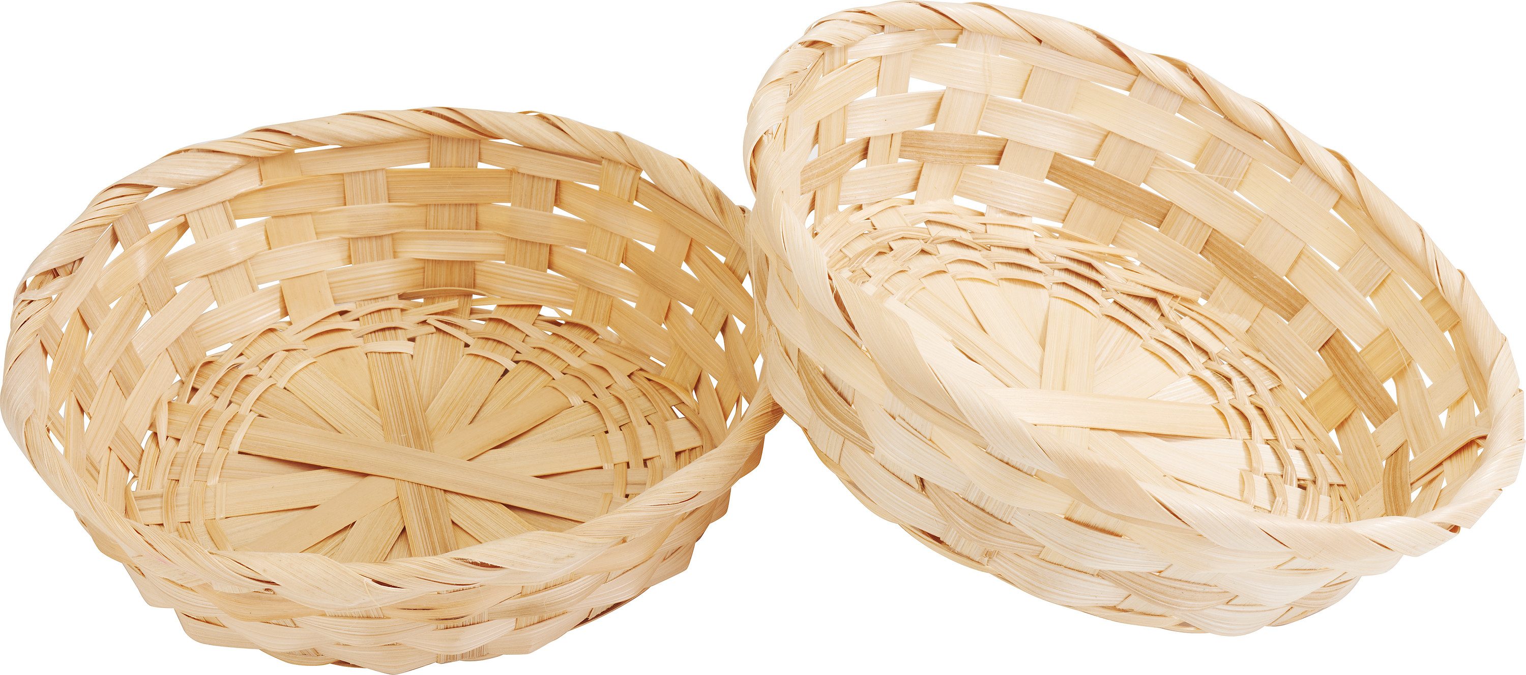 VBS Aufbewahrungskorb Bambus, Ø 20 cm, 2 Stück günstig online kaufen
