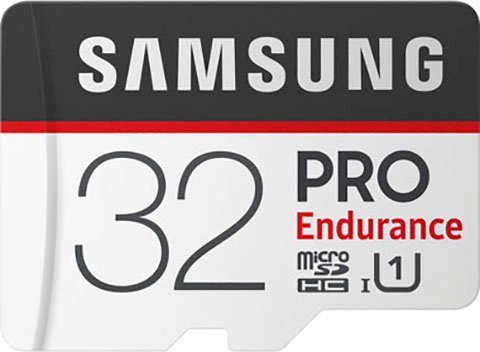 bis zu 100 MB/s Samsung PRO Endurance microSDHC 32 GB Speicherkarte bis zu 2 Jahre Daueraufnahme inkl. SD Adapter 