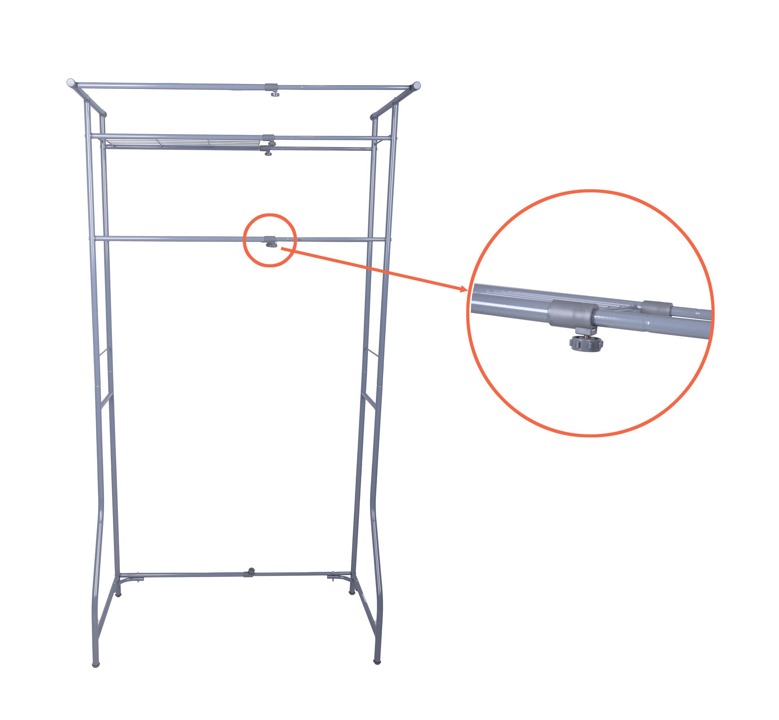 Waschmaschinenregal - 60-90 x cm Badregal Spetebo 170 Metall