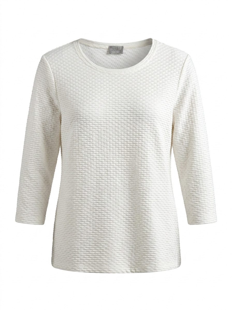 Seidel Moden 3/4-Arm-Shirt Shirt mit Struktur - Viskose/Stretch - MADE IN GERMANY – Bild 4 von 5