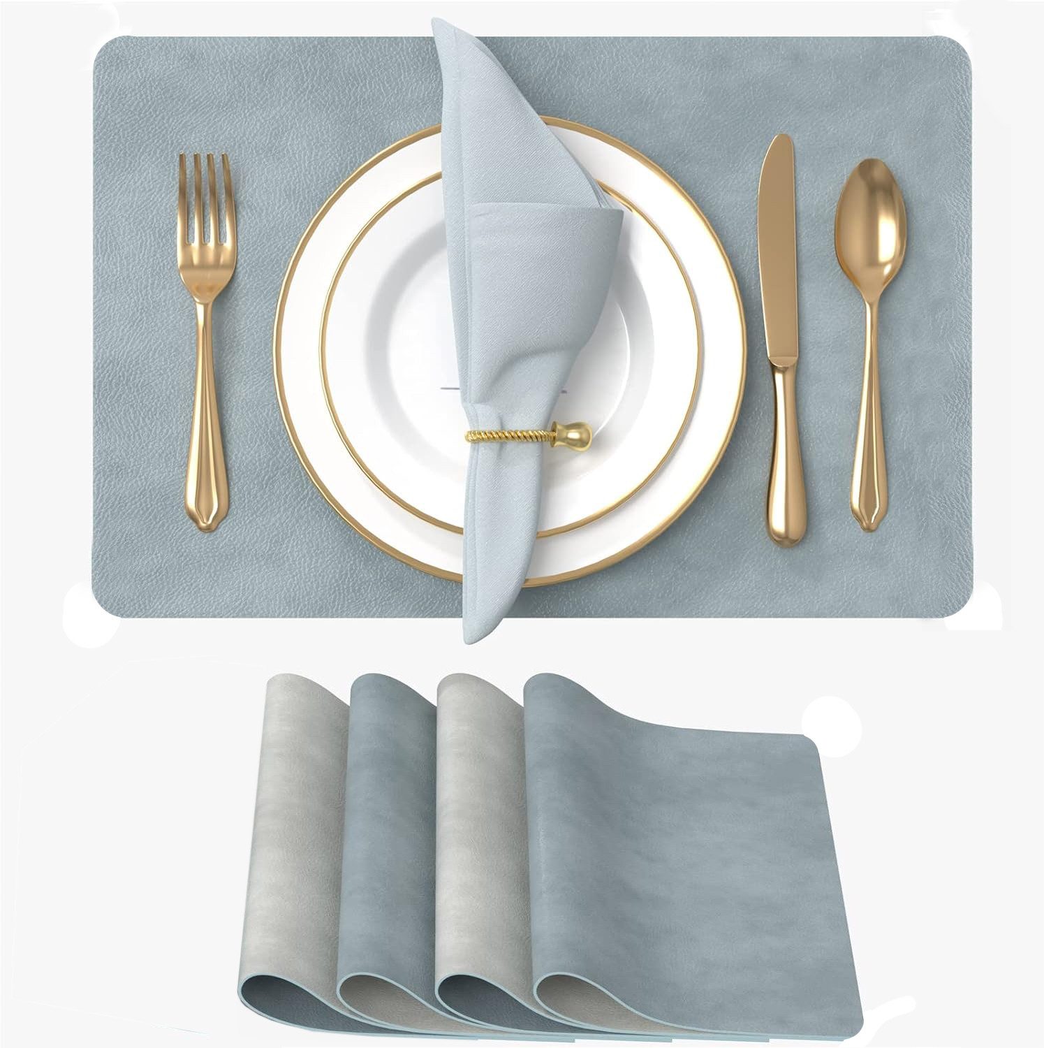 RWEUOQ Platzset Platzsets Abwaschbar Tischsets Rutschfest günstig online kaufen