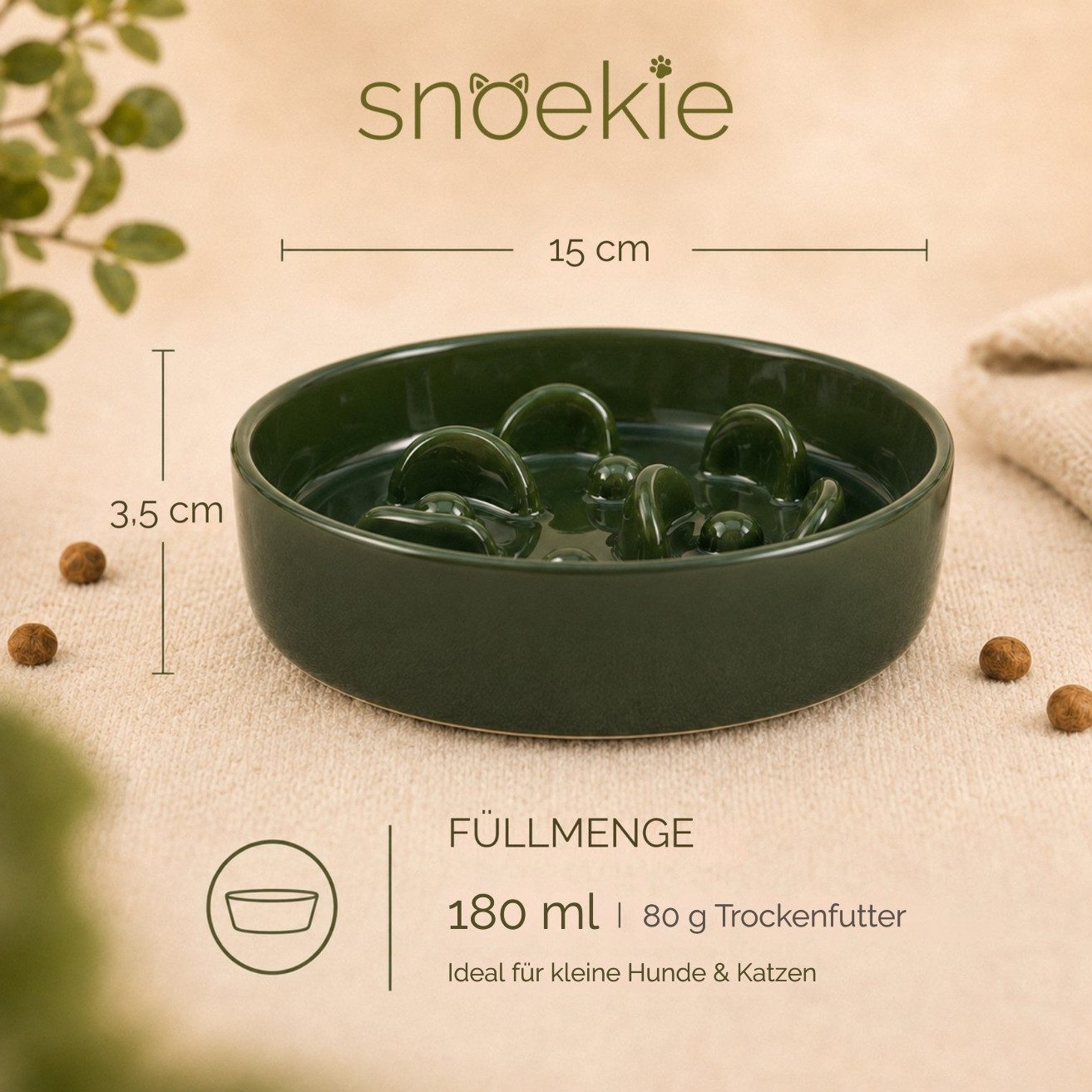 SNOEKIE Napf SNOEKIE Anti-Schling-Napf aus Porzellan für Katzen & kleine Hunde