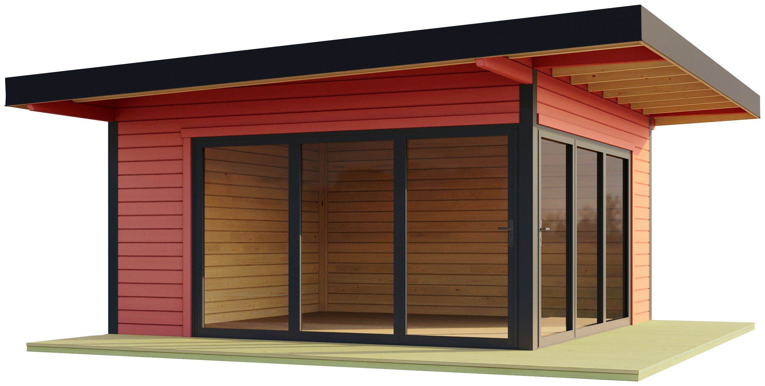 LASITA MAJA Gartenhaus DOMEO 9, BxT: 590x590 cm, (Set), mit Überdachung