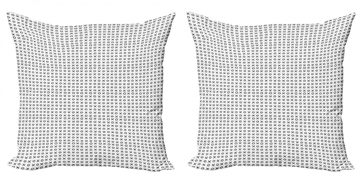 Kissenbezüge Modern Accent Doppelseitiger Modernes Digitaldruck, von übersichtliches XO XOXO Design (2 Abakuhaus Stück)