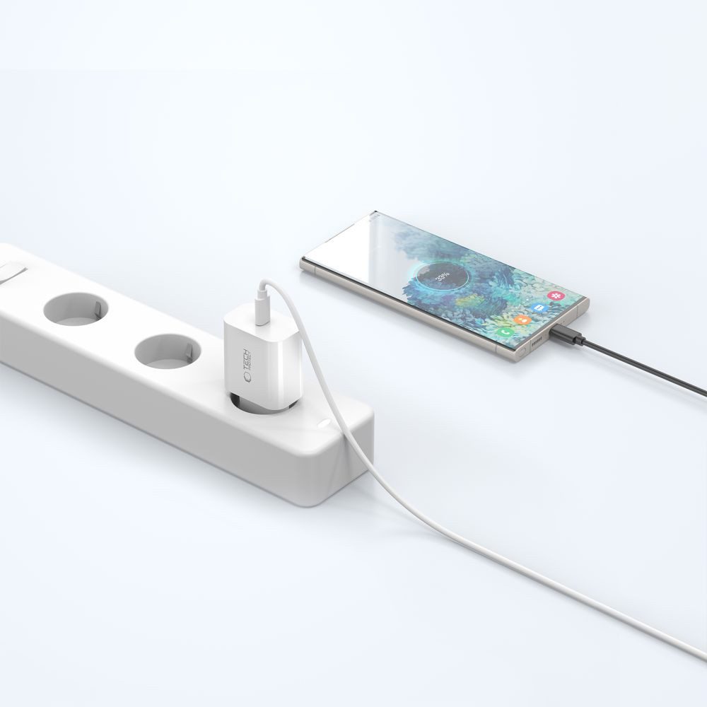 TECH PROTECT NC20W USB-Ladegerät (3000 mA, Einzelartikel, 1 x Wandladegerät, Power Delivery 20 W Schnellladung)