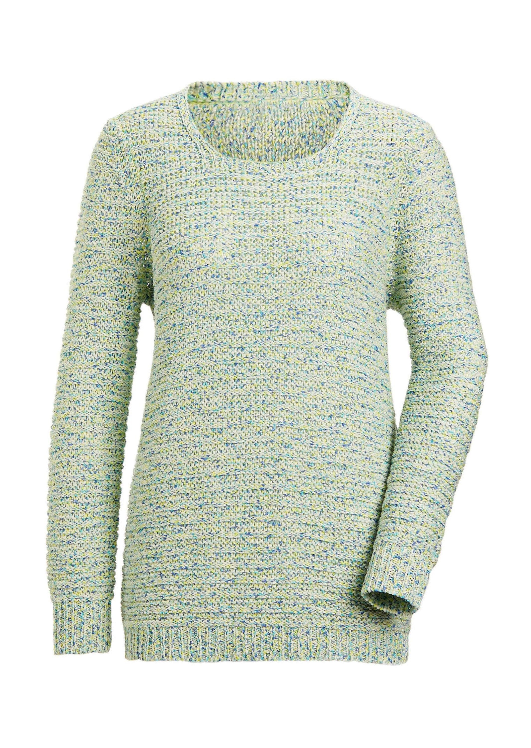 Strickpullover Strickoberteil mit Multicolor-Effekt