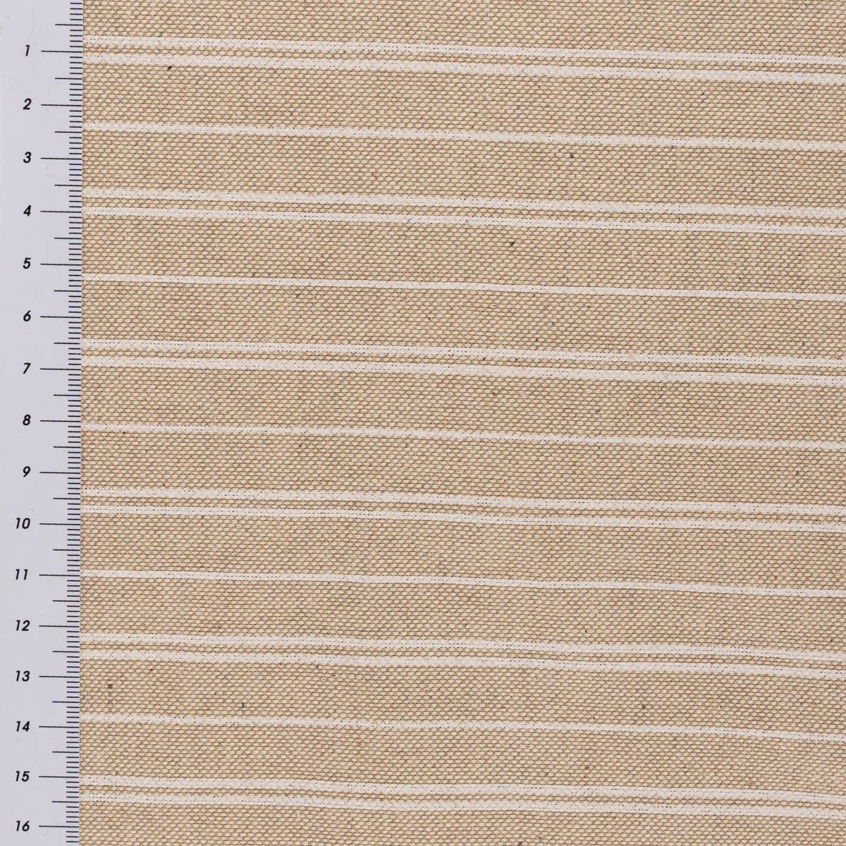 Streifen LEBEN. Stripe Basic natur handmade 40x160cm, Tischläufer SCHÖNER weiß Leinenlook Tischläufer