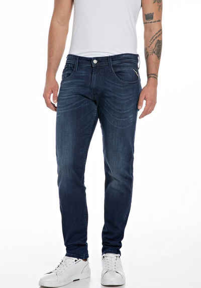 Replay Slim-fit-Jeans »Anbass Superstretch« in authentischer Used-Waschung
