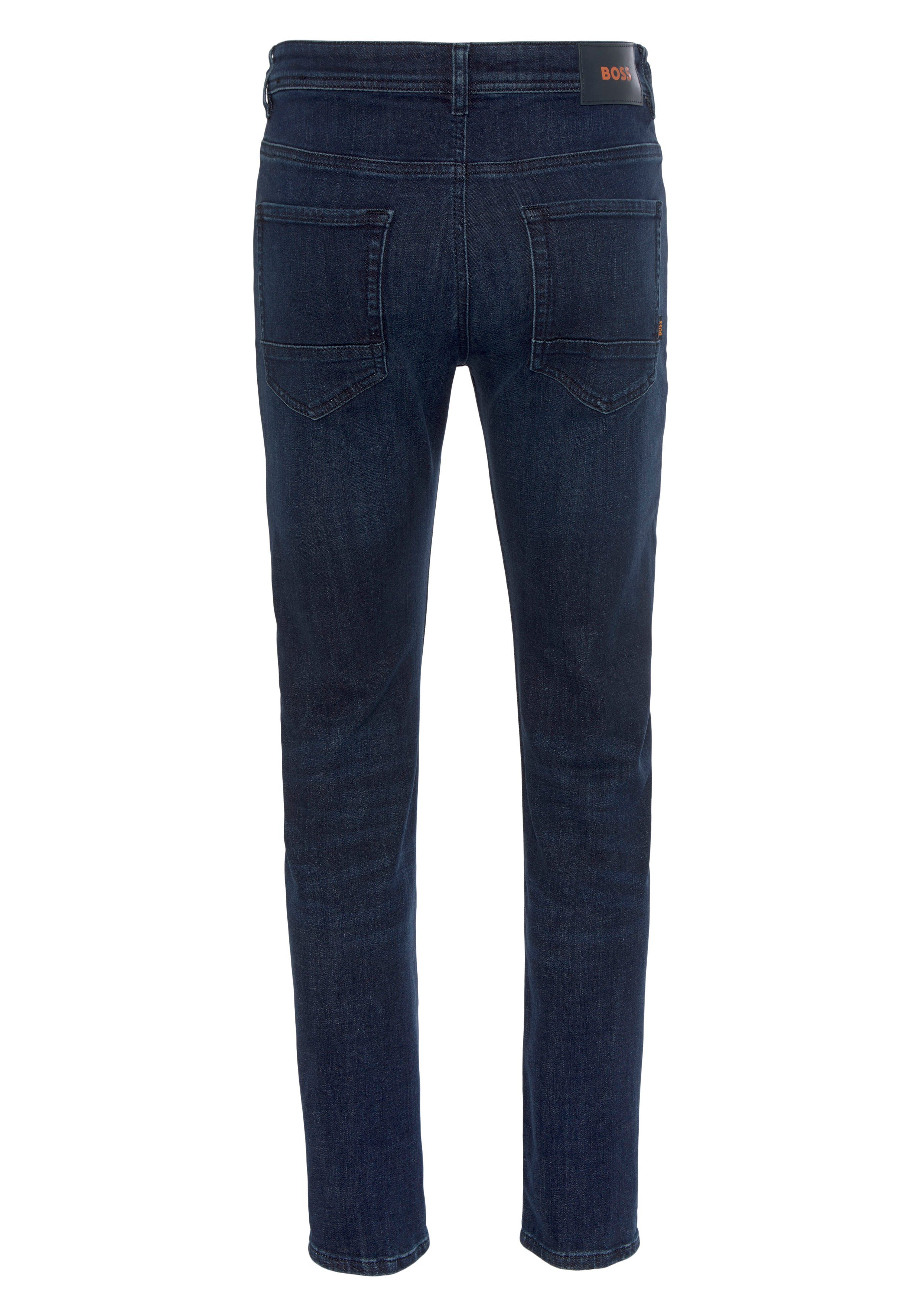 BOSS ORANGE Regular-fit-Jeans Taber BC-P-1 Leder-Badge mit