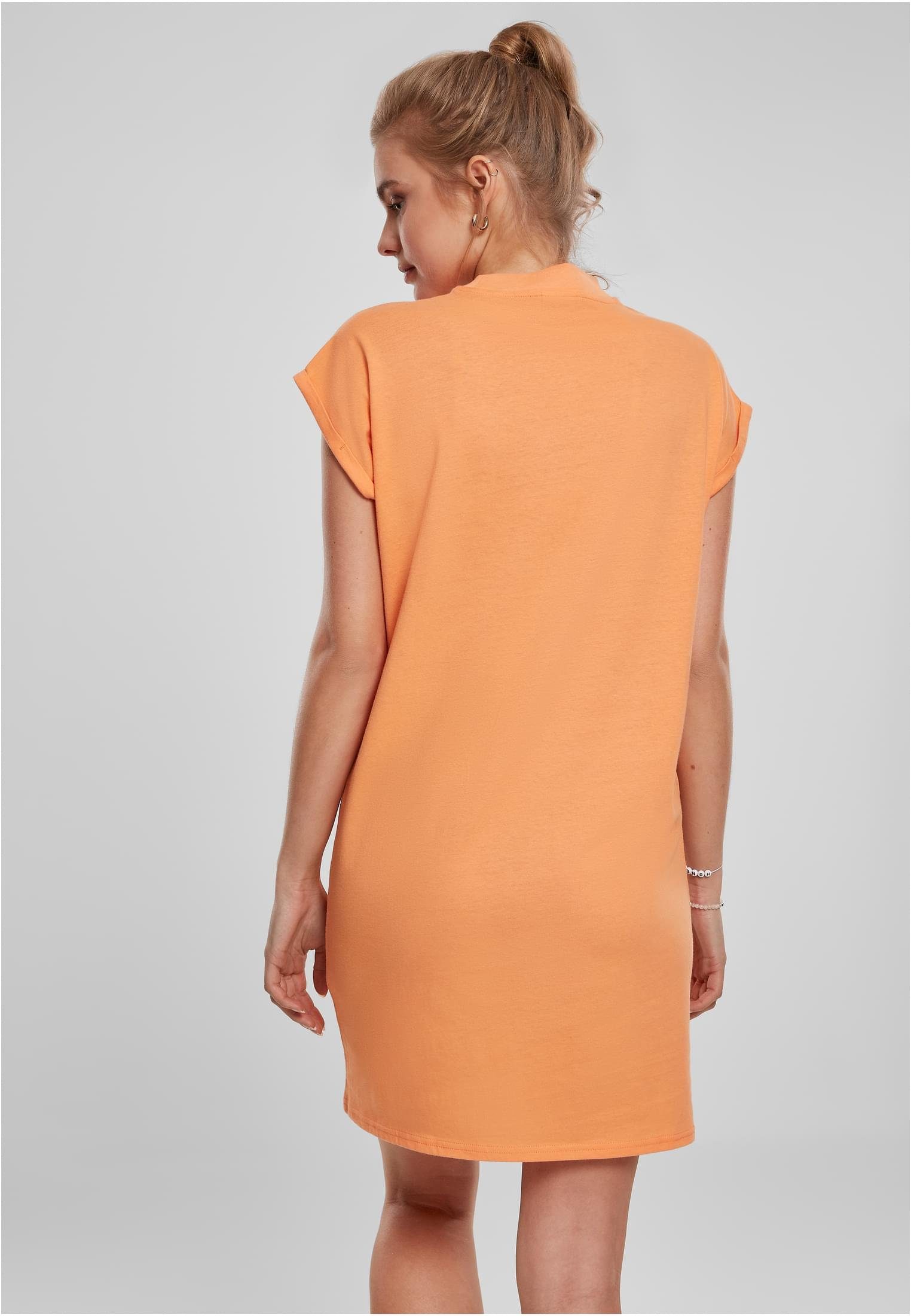 URBAN CLASSICS Ladies papaya Dress (1-tlg) Extended Jerseykleid Turtle Damen Shoulder