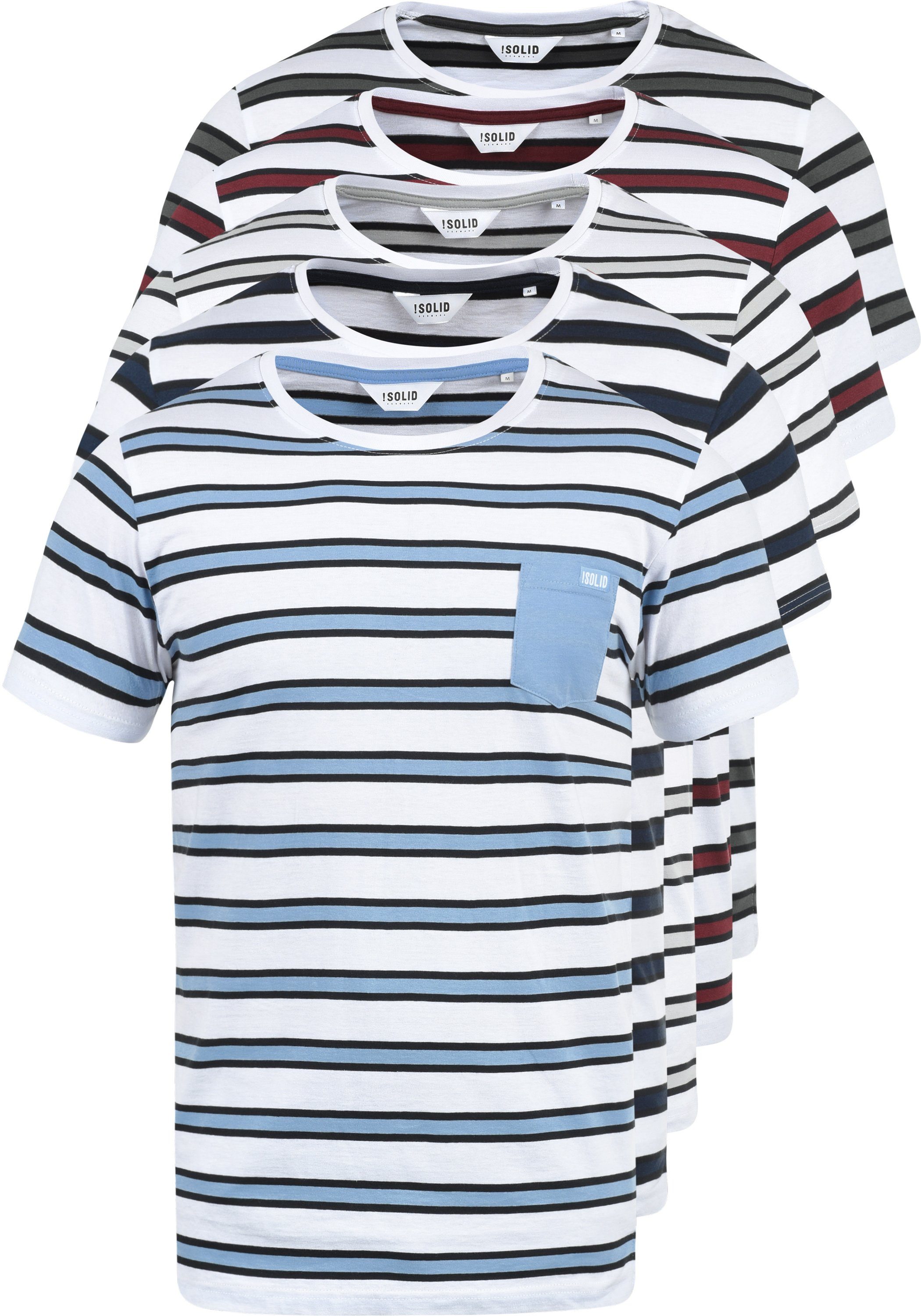 !Solid Rundhalsshirt SDSalu Kurzarmshirt mit Streifen