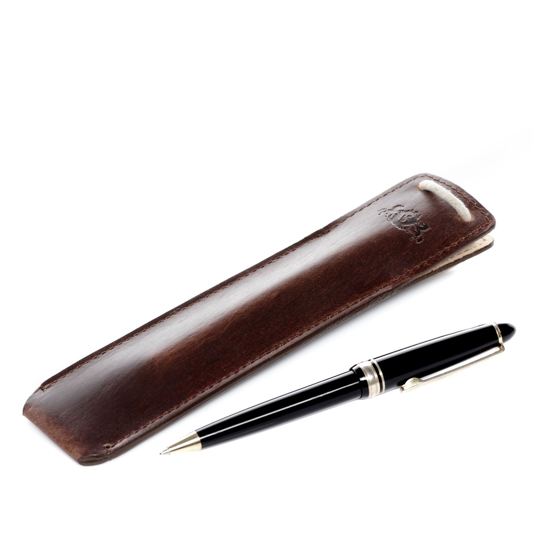 Businesstasche echt Leder Stifte Etui Ledertasche braun BIG TONY