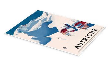 Posterlounge Poster Vintage Ski Collection, Wintersport in Österreich (französisch), Vintage Illustration