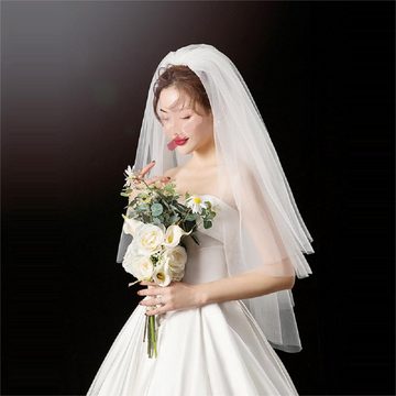 UNDOE Schleier Kopftuch Mehrschichtiger Brautschleier, Netz Kopfbedeckung