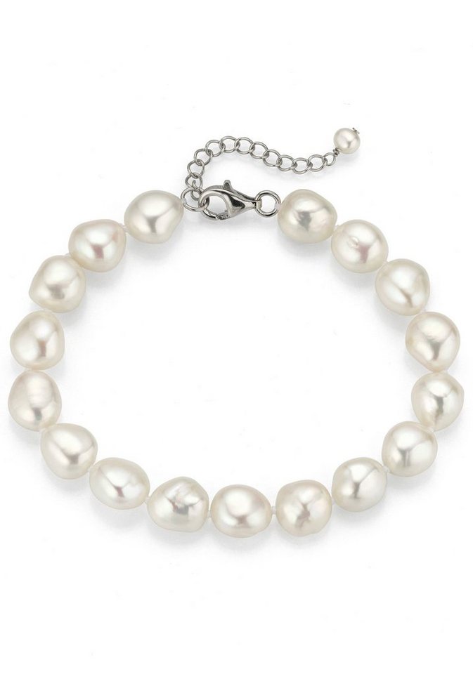Firetti Perlenarmband Schmuck Geschenk Armschmuck Armkette Perle, zu Kleid,  Shirt, Jeans, Sneaker! Anlass Geburtstag Weihnachten, Schimmernde Perlen  reihen sich zu diesem Schmuckstück aneinander
