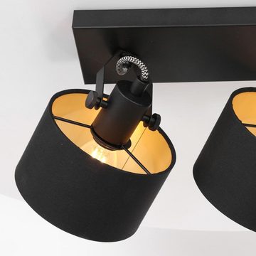 click-licht Deckenspot Deckenspot Ornoir in Schwarz E27 2-flammig, keine Angabe, Leuchtmittel enthalten: Nein, warmweiss, Deckenstrahler, Deckenspot, Aufbaustrahler