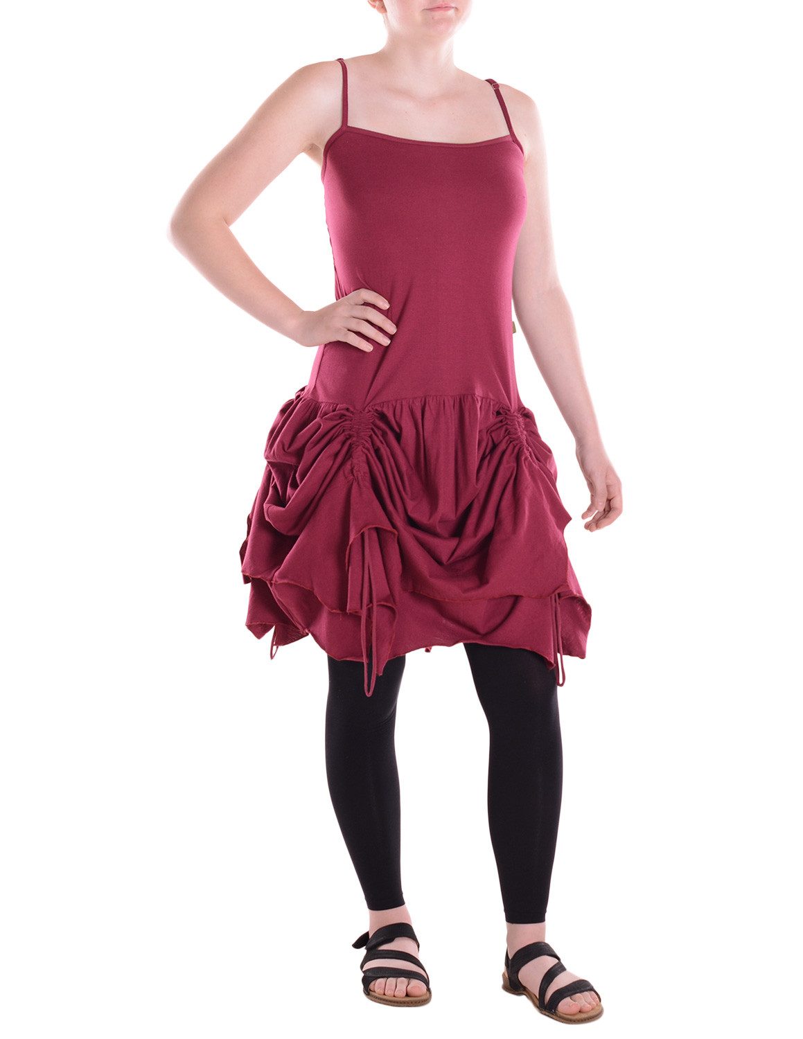 Sommerkleid Verstellbares langes einfarbiges Maxi-Kleid mit Spaghetti-Trägern