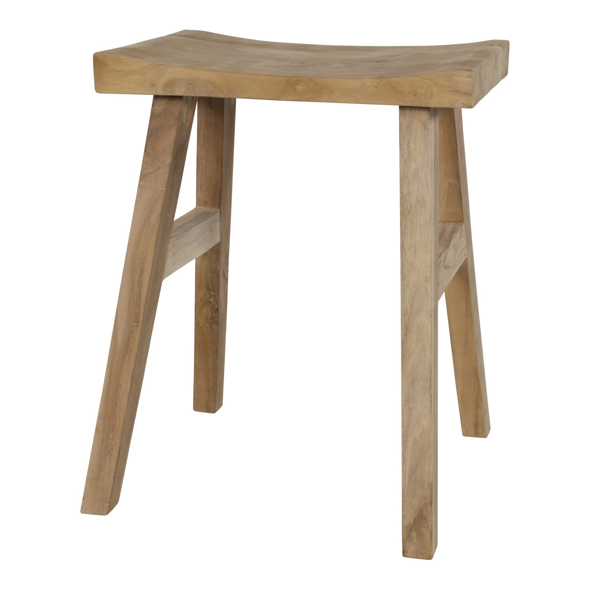 habeig Sitzhocker Gartenhocker Teak-Holz 30x40x50 cm Massivholz Sitzhocker günstig online kaufen