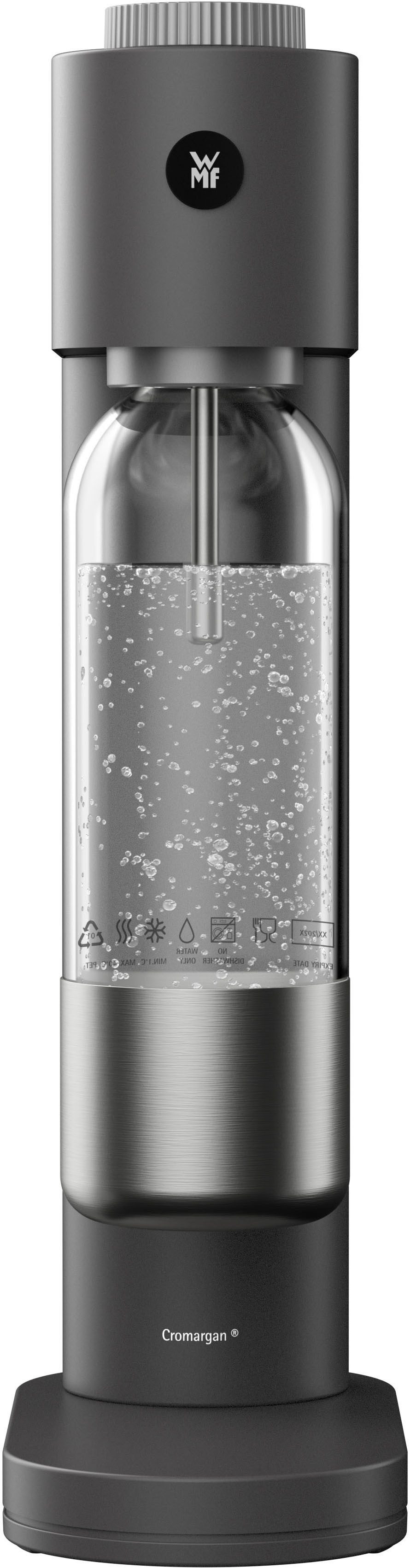 WMF Wassersprudler Element One, (2-tlg), 3 Sprudelgrade, vollautomatisches Sprudeln, Cromargan Edelstahlgehäuse