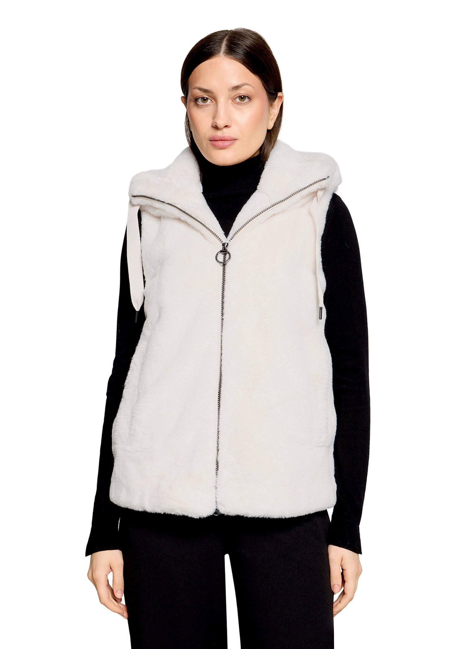Betty Barclay Plüschweste Damen mit Kapuze