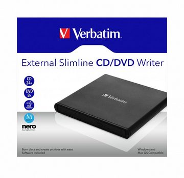 Verbatim Mobile DVD-Brenner USB 2.0 light Version DVD-Brenner (USB 2.0, DVD 8x/CD 24x, Externer DVD-Brenner)