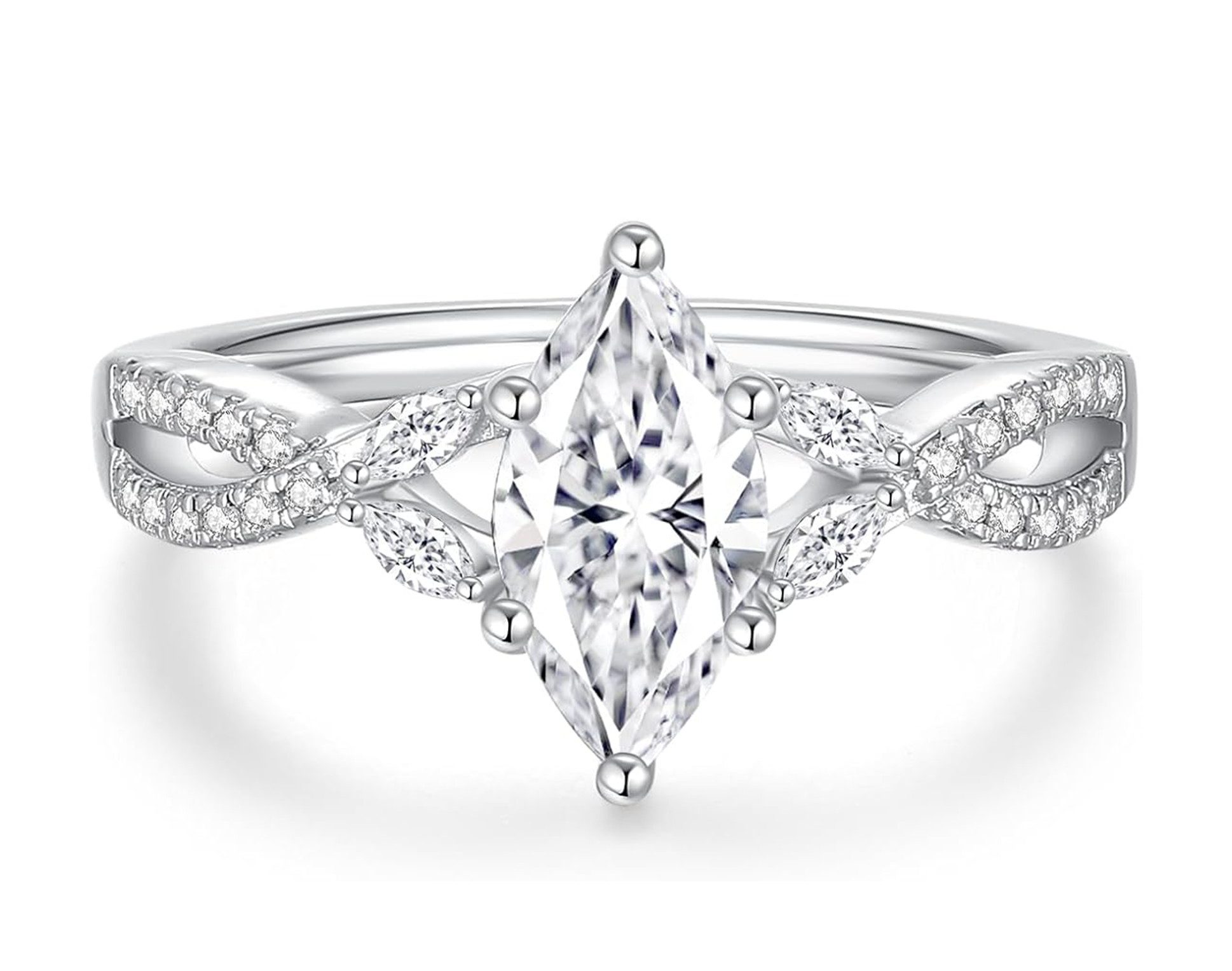 Diamantring Ring weiBgold damen, engagement ring,1ct,D,VS1,2EX,Damen-Diamantring