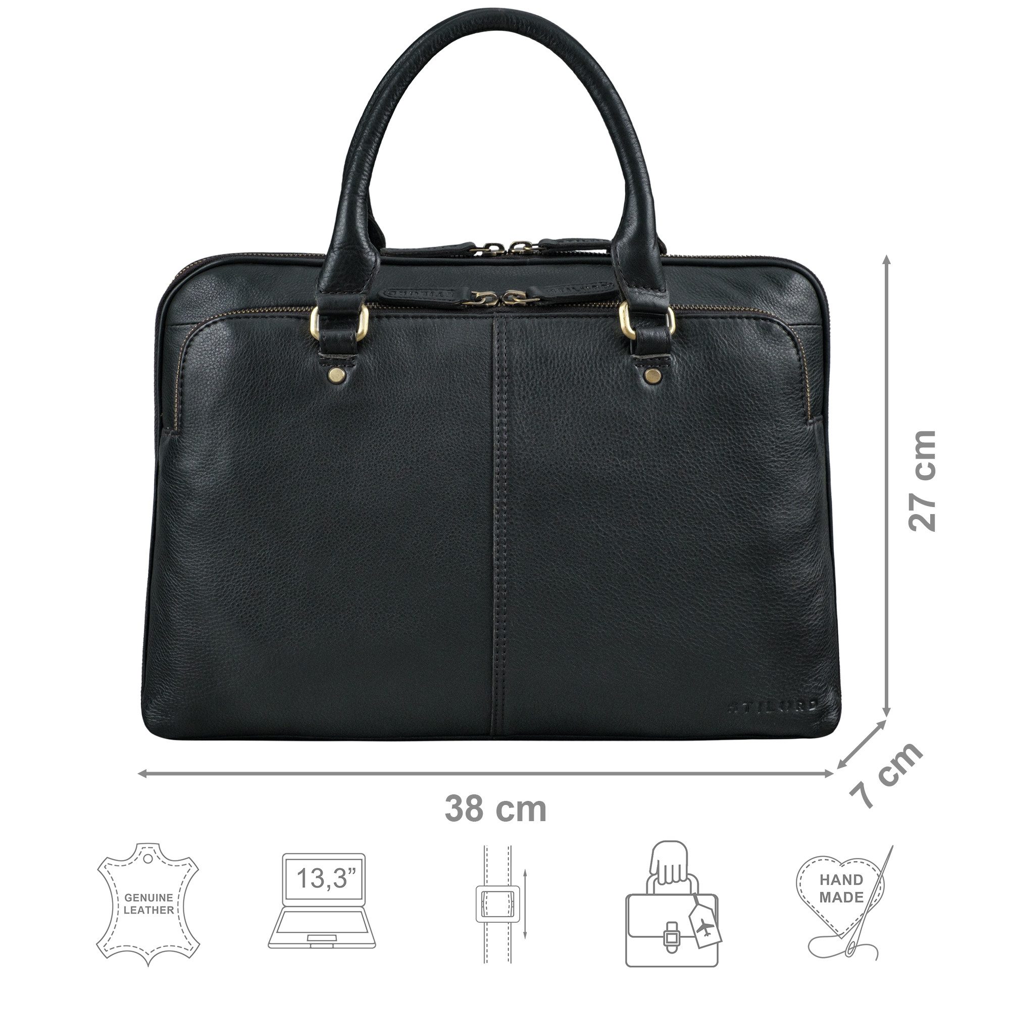 STILORD Laptoptasche "Celine" Schmale Businesstasche 13,3 Zoll
