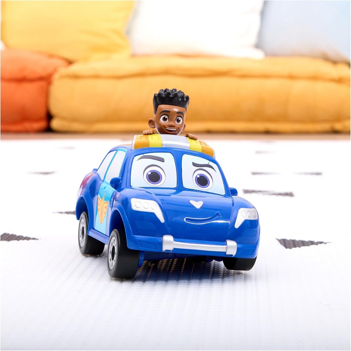 Disney Spielzeug-Auto Firebuds Jayden und Kolben Polizeiauto mit Rückziehfunktion, (1-tlg), ideal als Geschenkidee, perfekt für Action