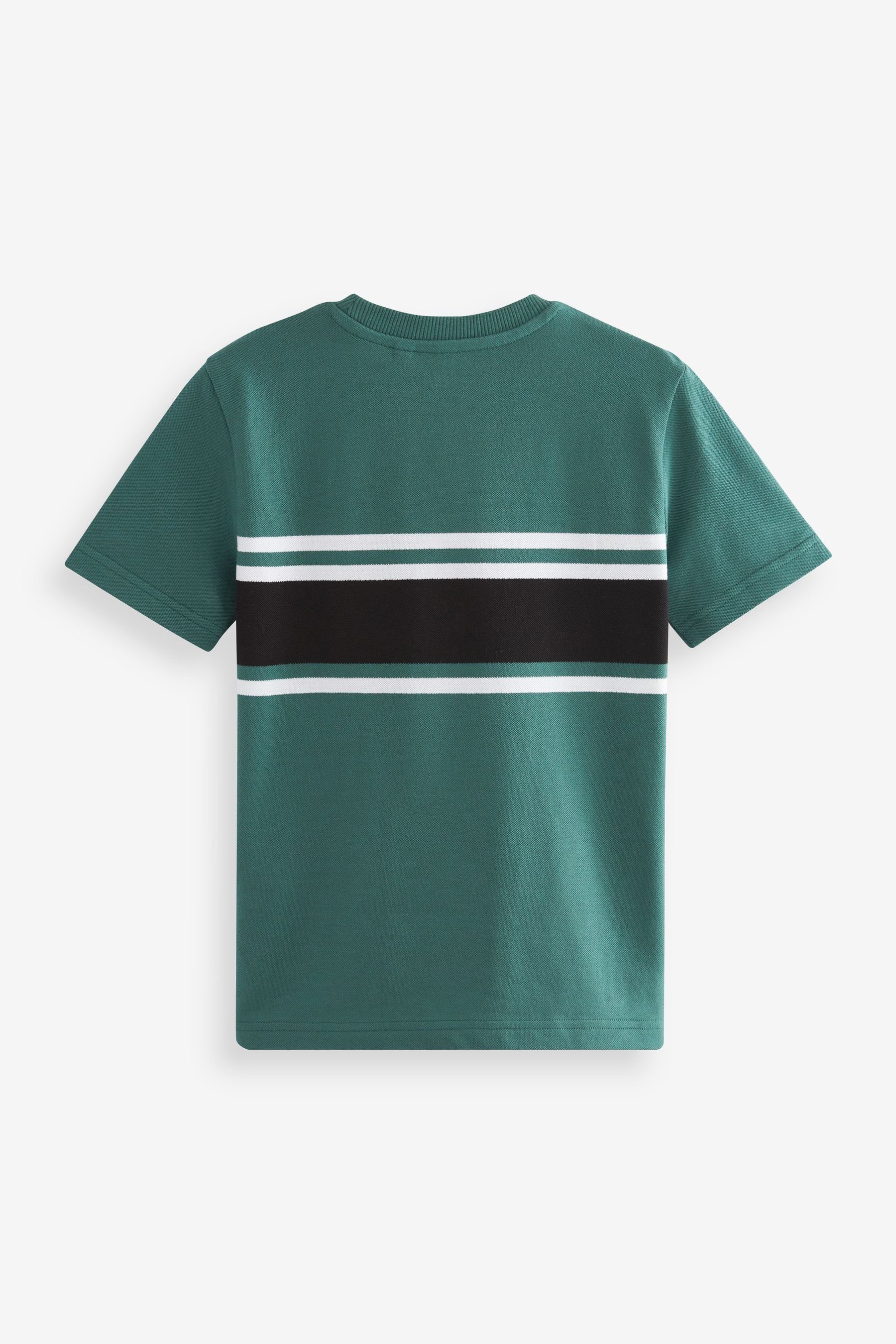 Green/Black (2-tlg) Blockfarbendesign, Kurzarm-T-Shirt im 2er-Pack Next T-Shirt