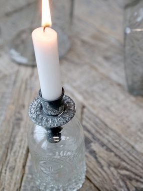Chic Antique Kerzenhalter Flaschenaufsatz dekorativem Rand