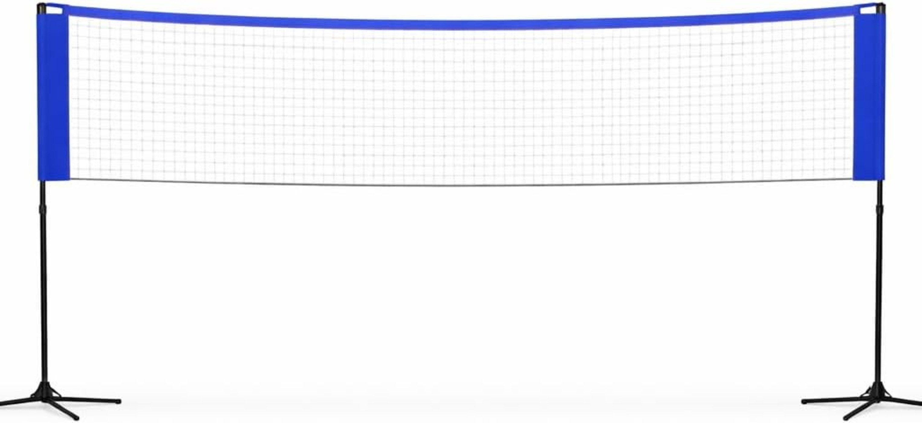 Athlejoy Badmintonnetz Badmintonnetz 3,1 m Tragetasche – Faltbares Netz höhenverstellbar (1-St)