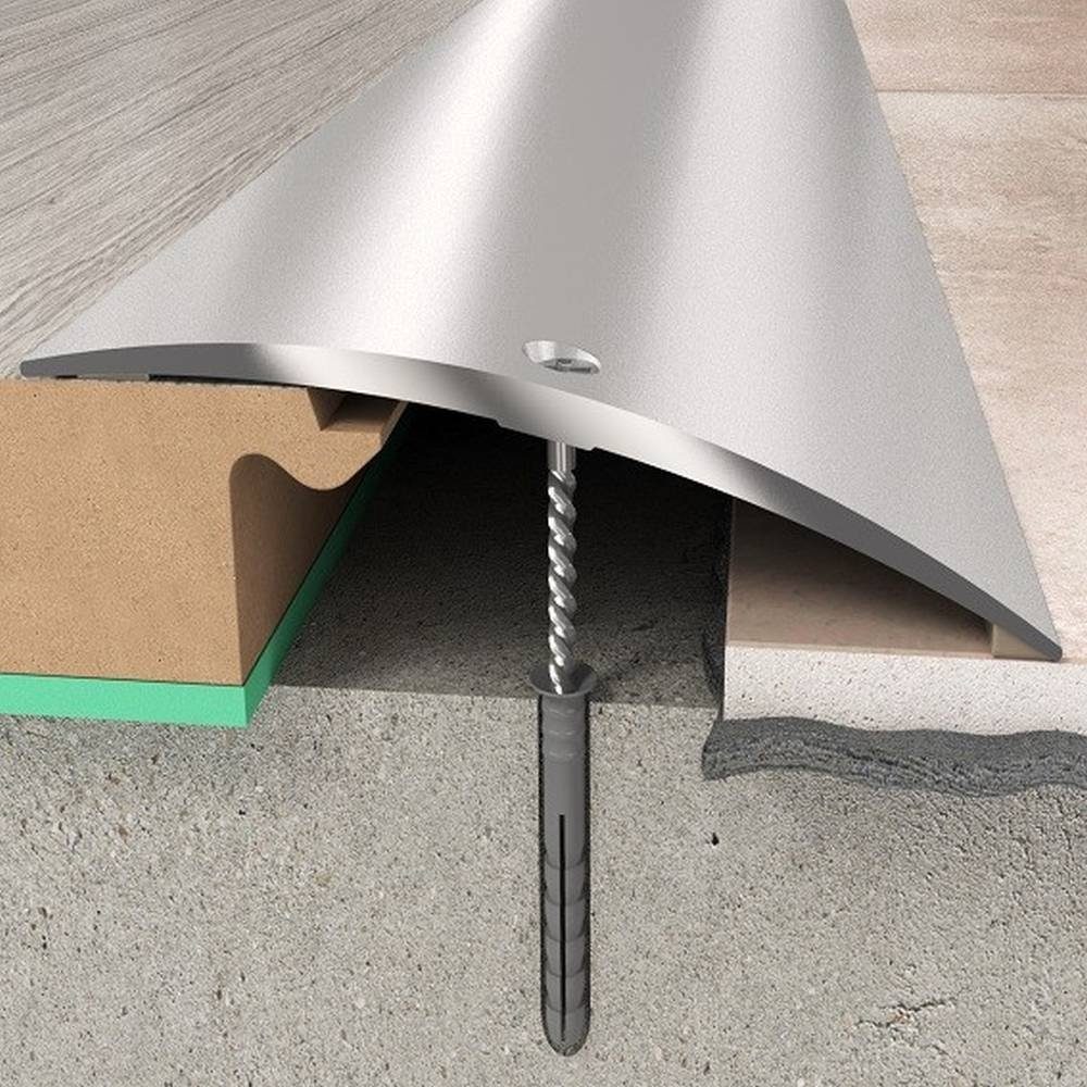 PROVISTON Übergangsprofil Aluminium, 70 x 6.55 x 930 mm, Silber, Übergangsschiene Bodenprofil