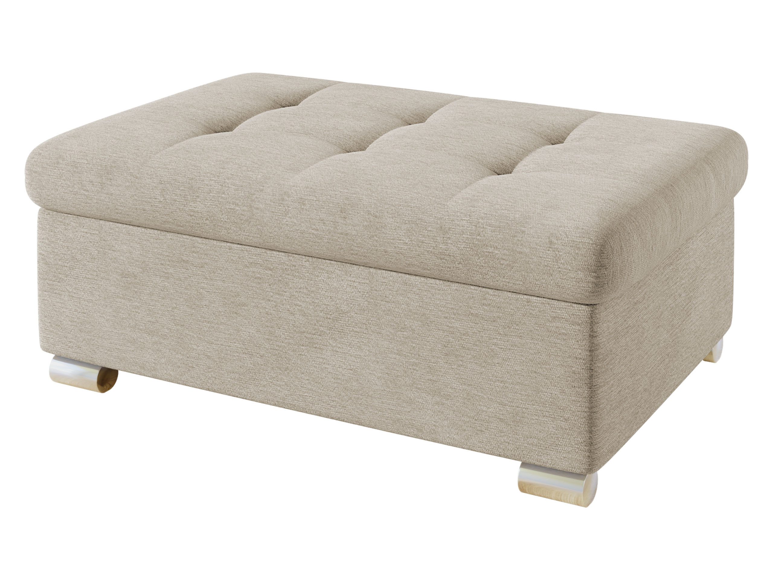 MIRJAN24 Polsterhocker Niko Groß, Silber Füße, 96x70x41 cm günstig online kaufen