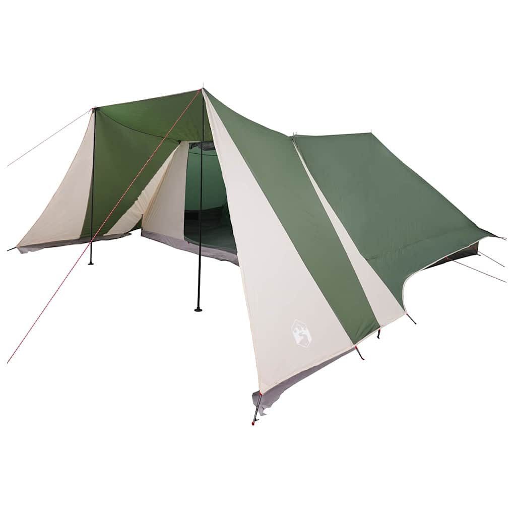 vidaXL Tunnelzelt Tipi Zelt mit Dach mit Speicher Grün 660 x 456 x 200 cm Taft, (1 tlg)