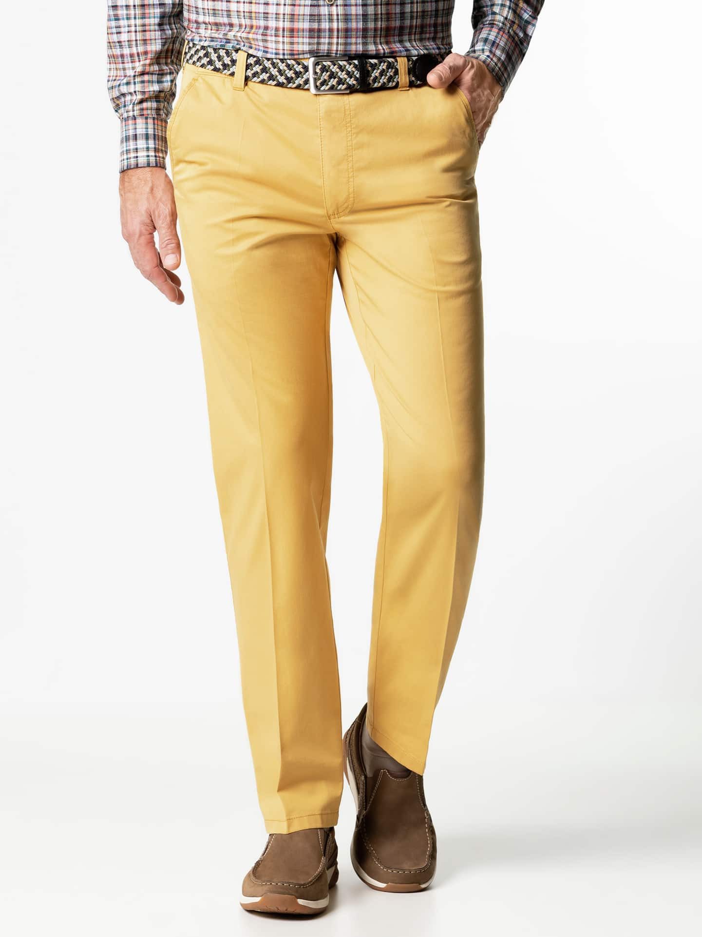 Walbusch Chinohose Herren Extraglatt-Stretchbund-Chino Regular Fit bügelfrei Baumwollhose mit Comfort-Bund (6 cm Dehnreserve), inkl. Flechtgürtel