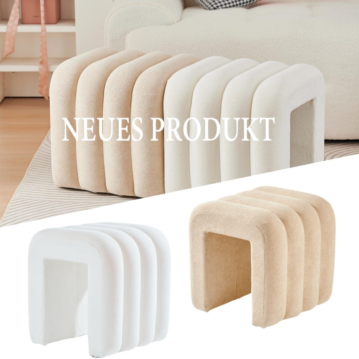 Zedelmaier Sitzhocker Stilvolle Sitzhocker, Polsterhocker, Fußhocker, günstig online kaufen